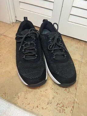 Orthofeet Lava Stretch Athletic Shoes Men’s 11 Black Comfort Walking Sneakers